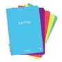 Pacsa Cuadernos Espiral Plastipac Folio 80 Hojas Cuadriculados 4x4 mm Pack 5 Ud Colores Surtidos